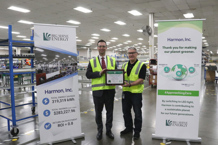 Big Shine Energy partnered with Baltimore Gas and Electric (BGE) to congratulate Harmon Inc